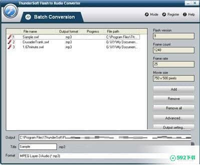 ThunderSoft Flash to Audio Converter