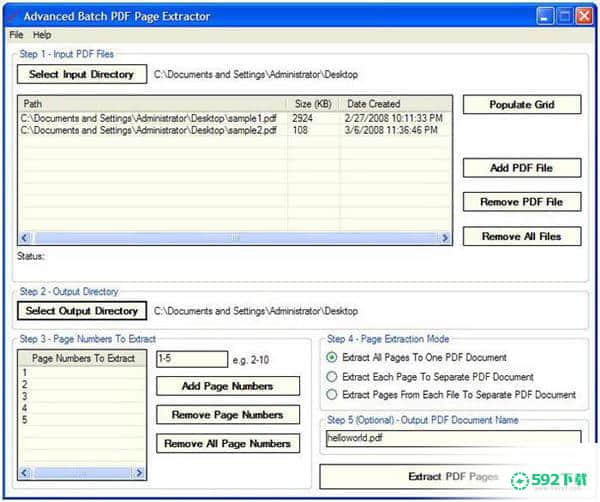 Advanced PDF Page Extractor