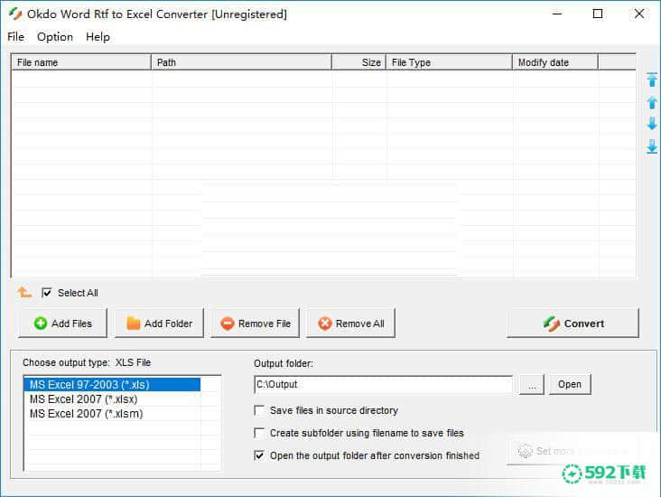 Okdo Word Rtf to Excel Converter