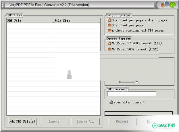 VeryPDF PDF to Excel Converter