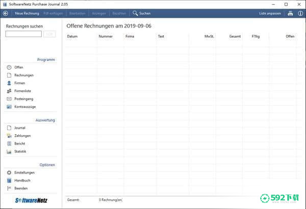 SoftwareNetz Purchase Journal