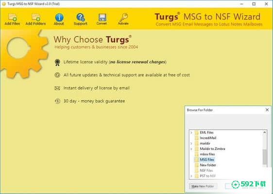 Turgs MSG to NSF Wizard