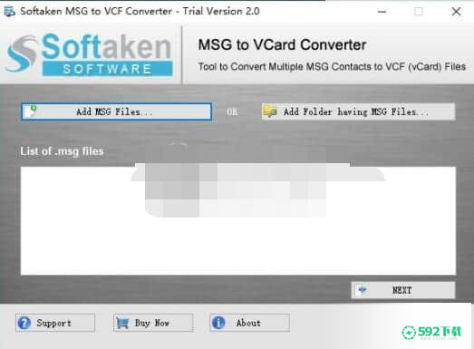 Softaken MSG to VCF Converter