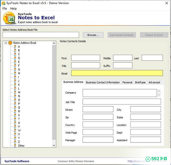 SysTools Notes to Excel Converter