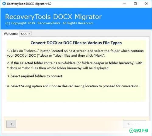 RecoveryTools DOCX Migrator