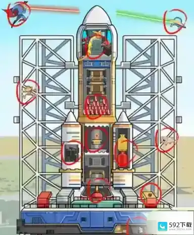 疯狂梗传火箭发射 找出火箭的隐患点通关攻略