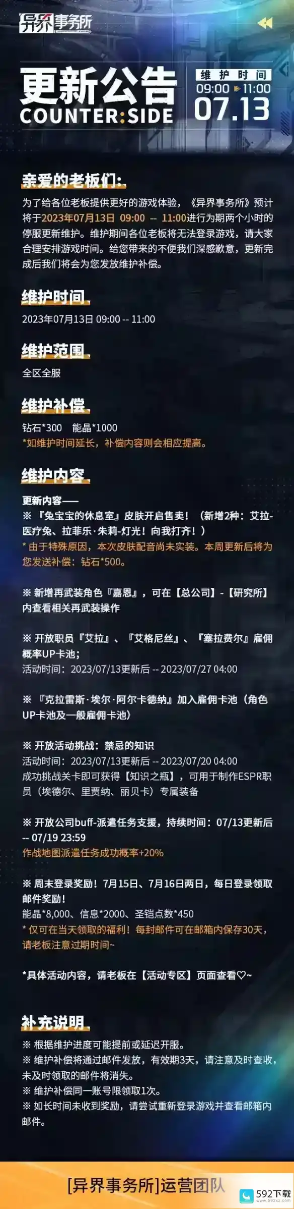 《异界事务所》7月13日更新了什么